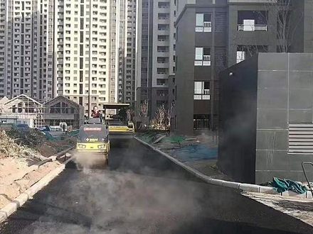 郑州白沙镇刘集安置区底层沥青铺装施工